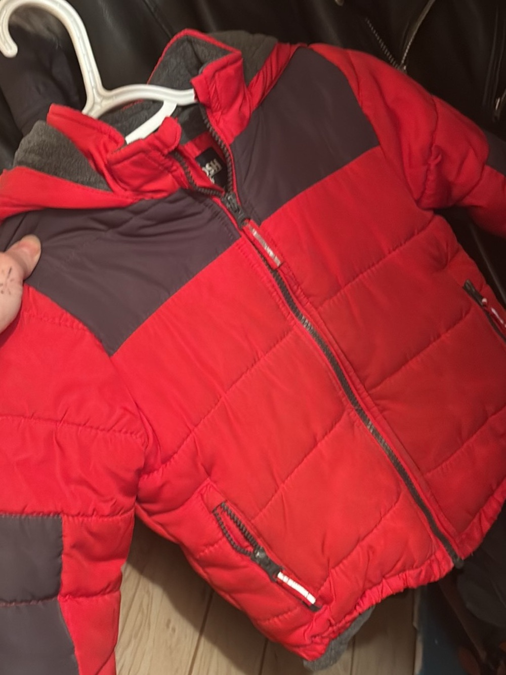 OshKosh B'gosh Red Puffer Jacket with Dark Accent Panels